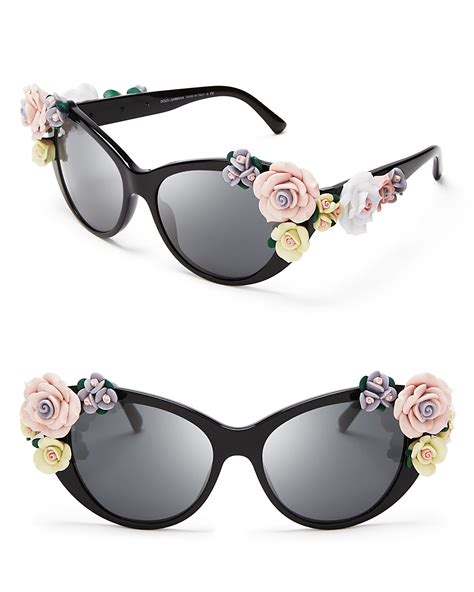 dolce gabbana sunglasses with flowers 2017|Flower Power sunglasses in Black for Women .